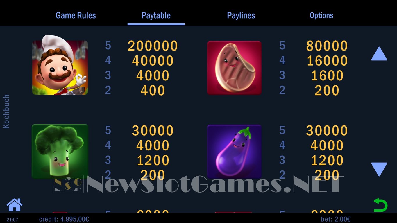 Kochbuch Slot Slot Image in Demo - pic. 5