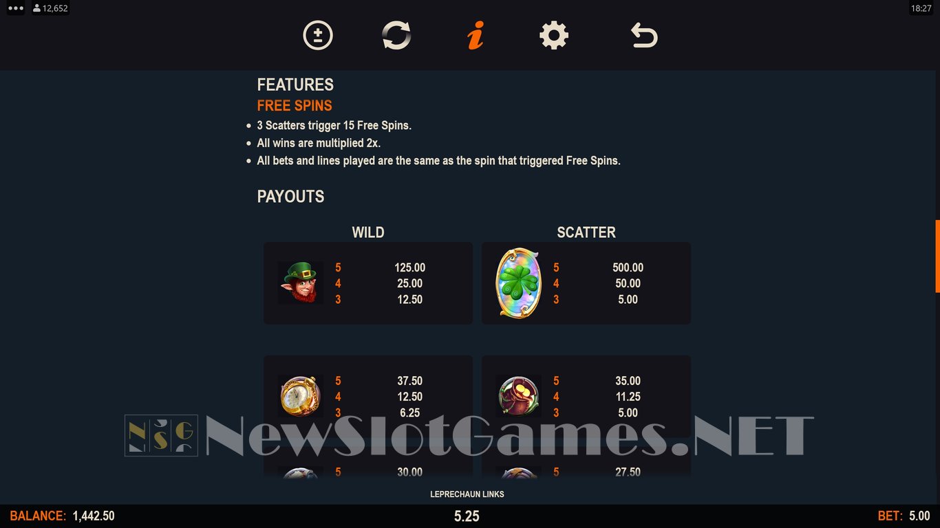 Leprechaun Links Slot Slot Image in Demo - pic. 6