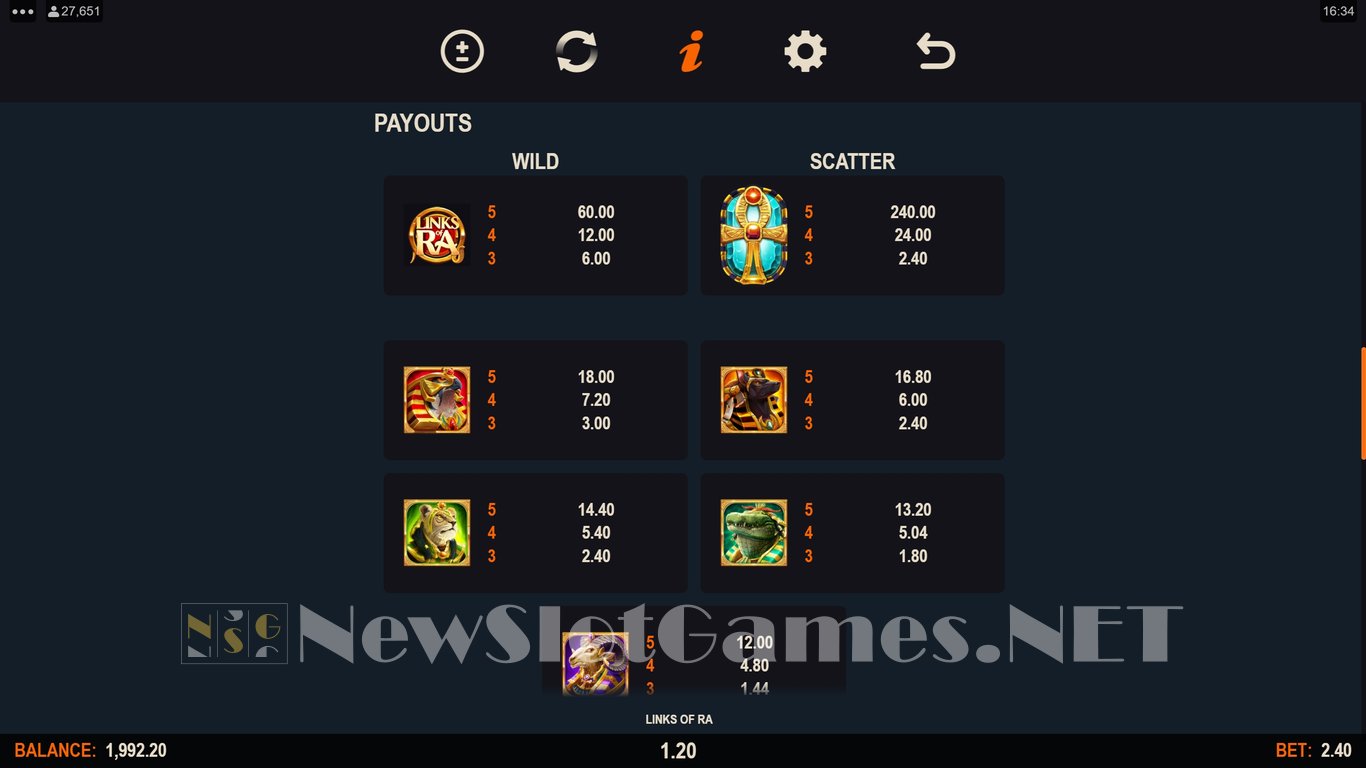 Links of Ra Slot Slot Image in Demo - pic. 4