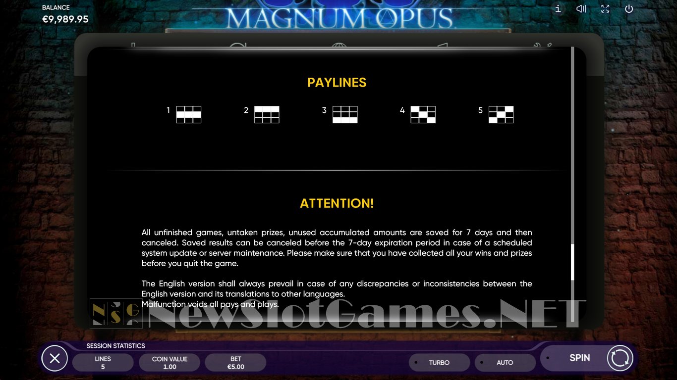 Magnum Opus Slot Slot Image in Demo - pic. 5