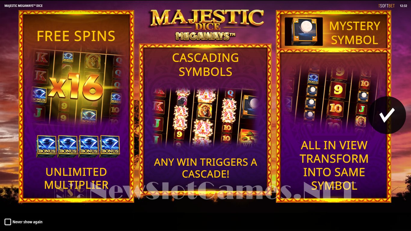 Majestic Megaways Dice Slot Demo Image