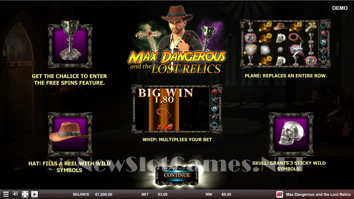 Max Dangerous and the Lost Relics Slot Slot Image in Demo - pic. 3