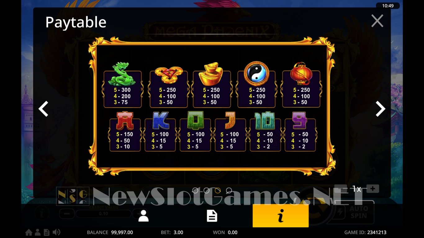Mega Phoenix Slot Slot Image in Demo - pic. 6