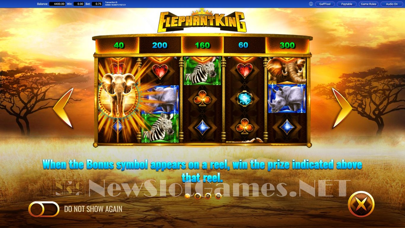 Elephant King MegaJackpots Slot Demo Image