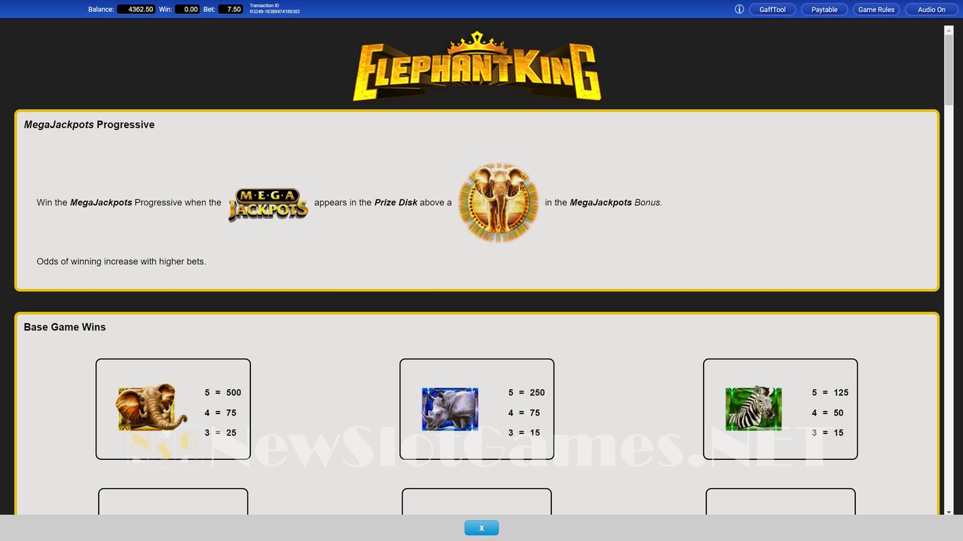 Elephant King MegaJackpots Slot Slot Image in Demo - pic. 4