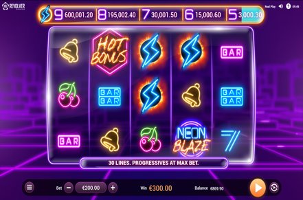 Neon Blaze Slot Logo