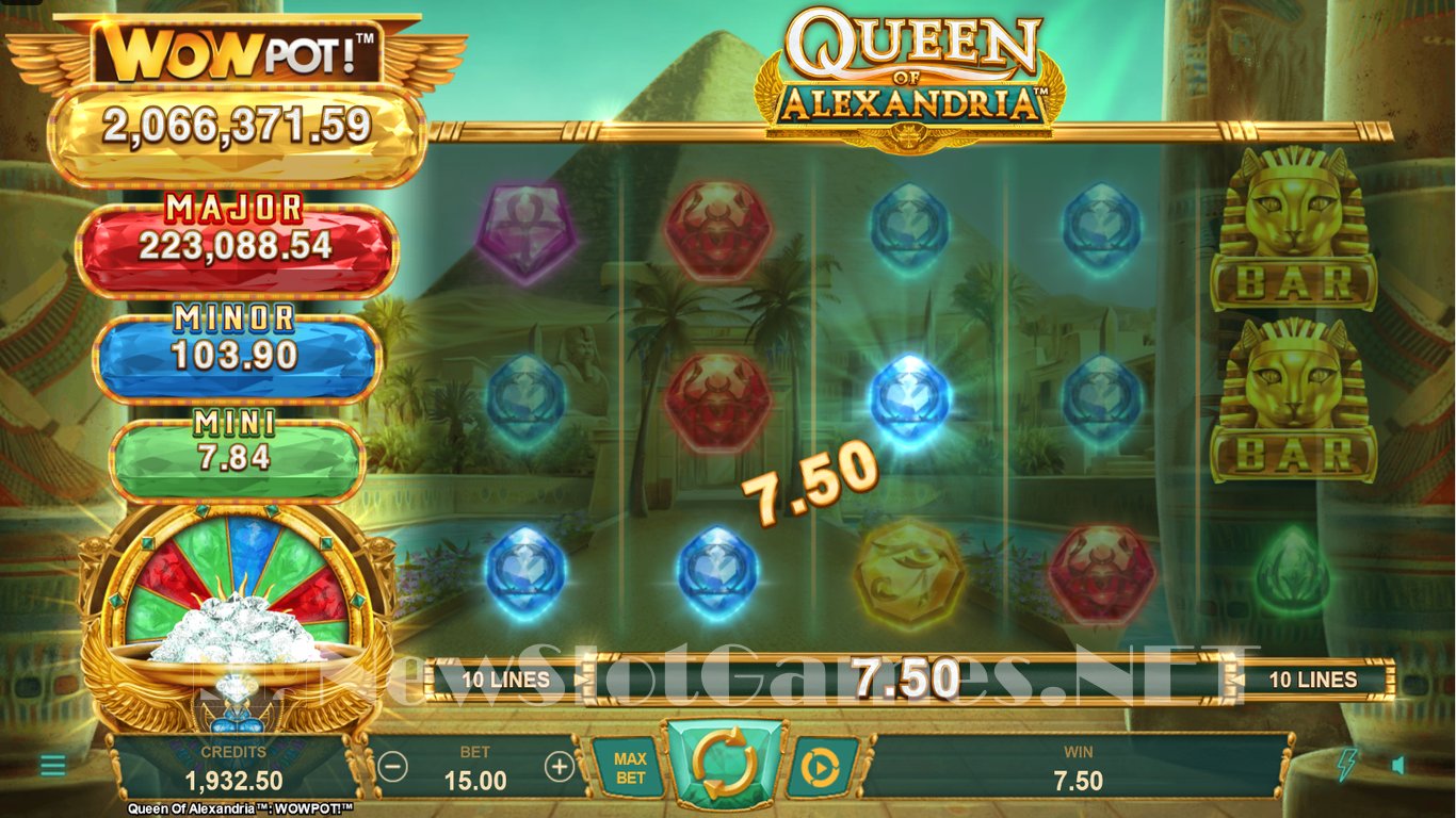 Queen of Alexandria: WowPot Slot Slot Image in Demo - pic. 2
