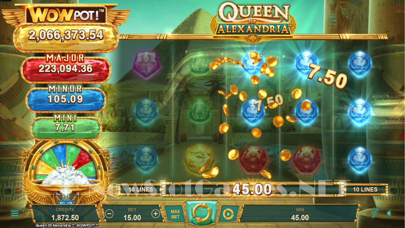 Queen of Alexandria: WowPot Slot Slot Image in Demo - pic. 3