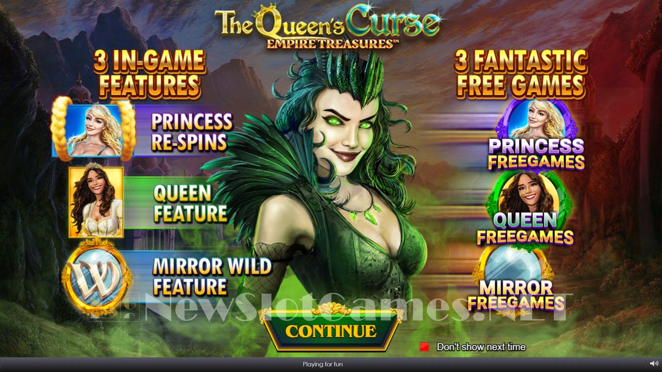 The Queens Curse Empire Treasures Slot Demo Image