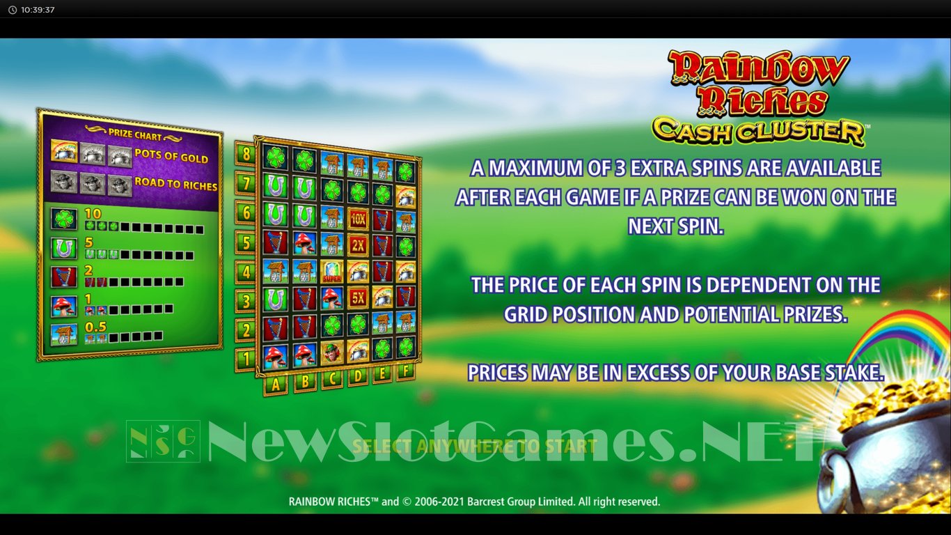 Rainbow Riches: Cash Cluster Slot Demo Image