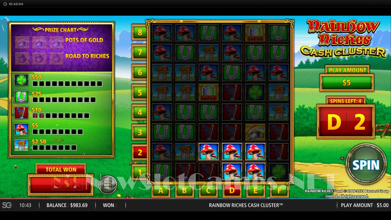 Rainbow Riches: Cash Cluster Slot Slot Image in Demo - pic. 3