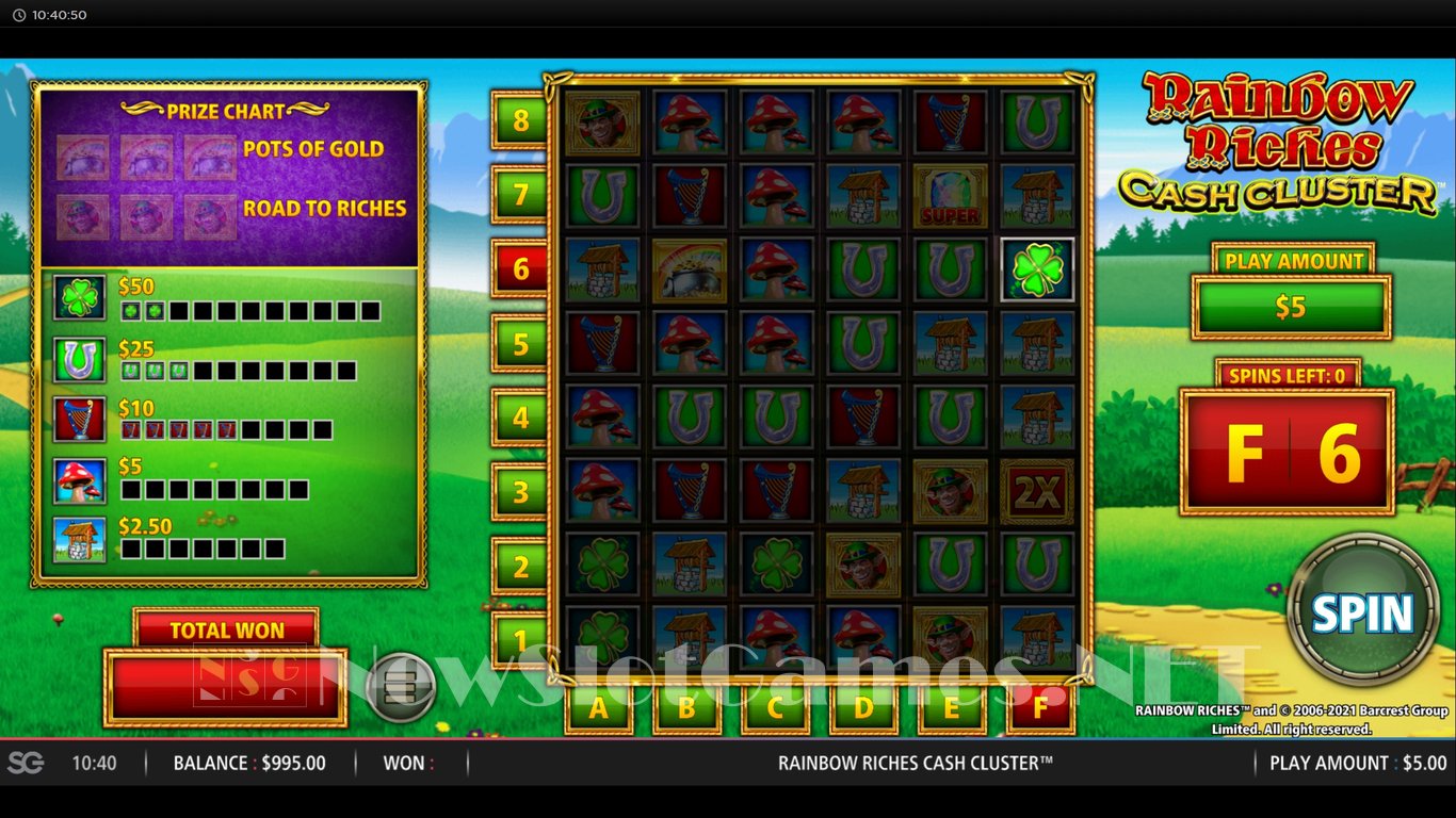 Rainbow Riches: Cash Cluster Slot Slot Image in Demo - pic. 7