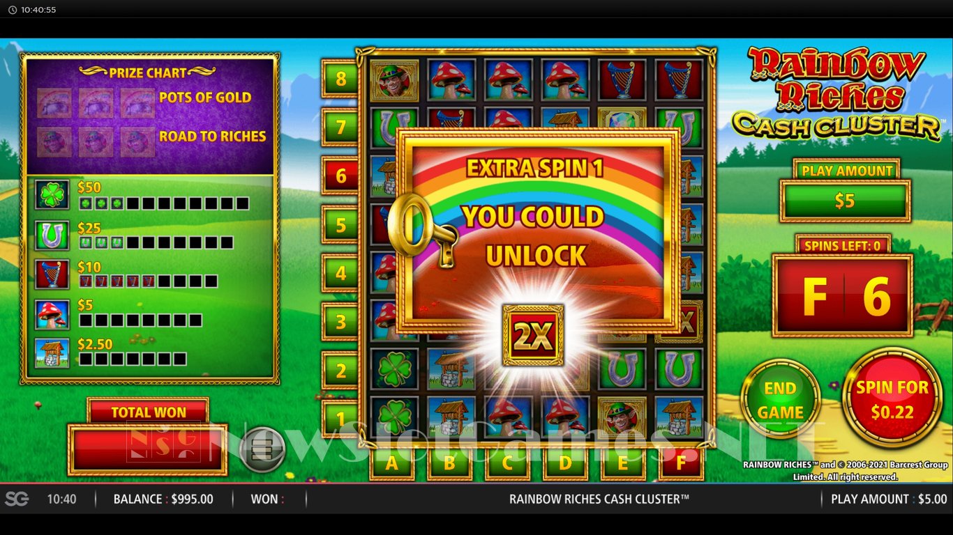 Rainbow Riches: Cash Cluster Slot Slot Image in Demo - pic. 8