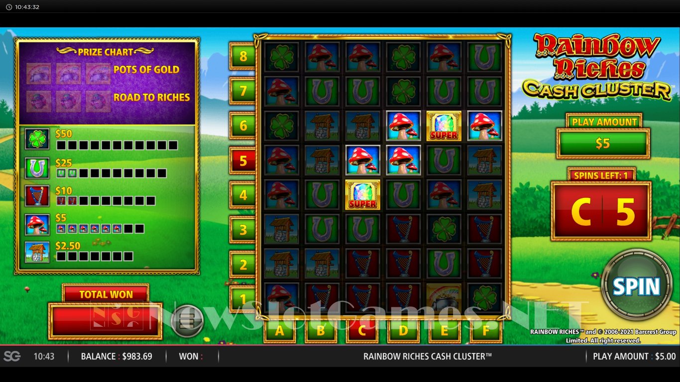 Rainbow Riches: Cash Cluster Slot Slot Image in Demo - pic. 9