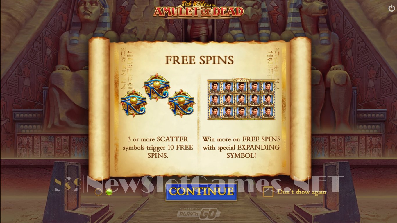 Rich Wilde and the Amulet of Dead Slot Demo Image