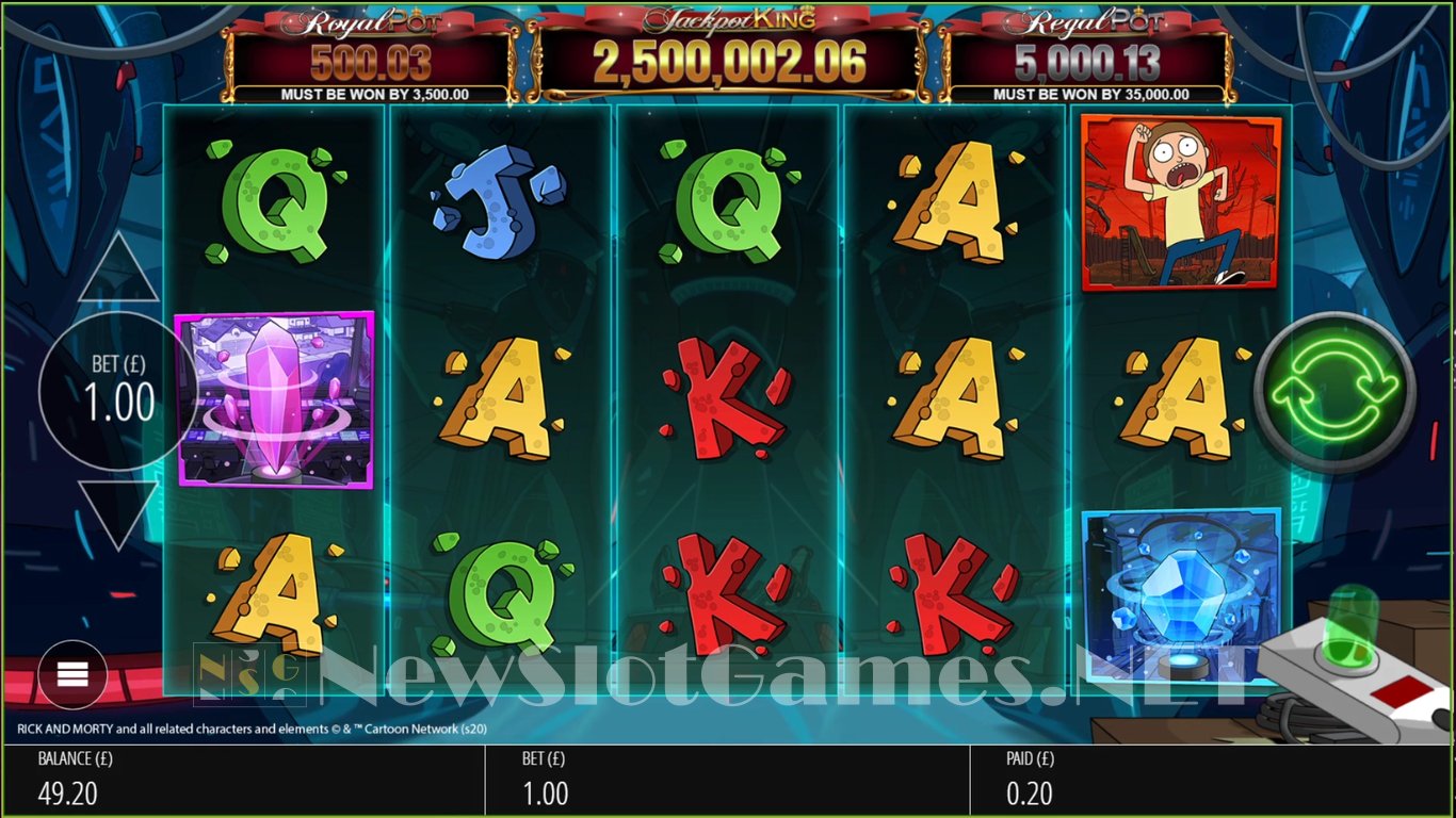 Rick and Morty Wubba Lubba Dub Dub Jackpot King Slot Demo Image