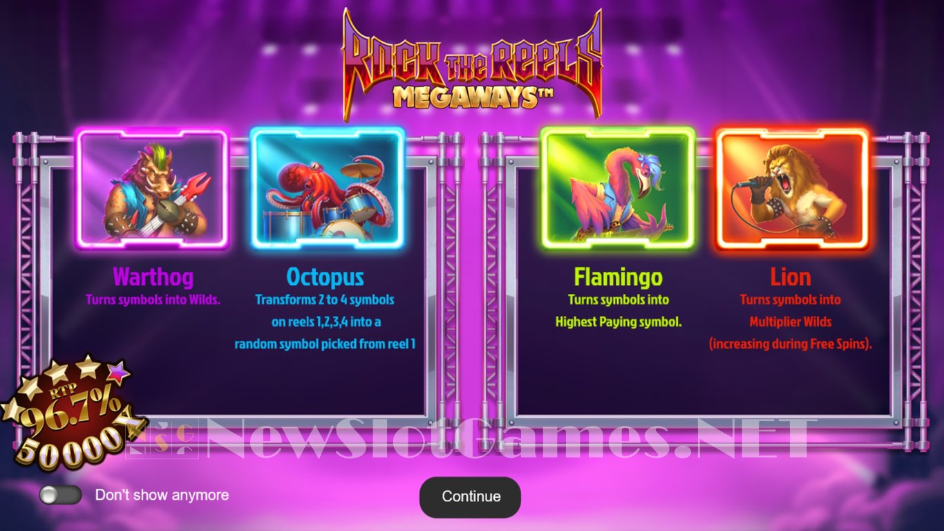 Rock The Reels Megaways Slot Demo Image