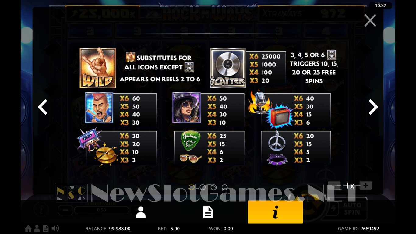 Rock n Ways XtraWays Slot Slot Image in Demo - pic. 6