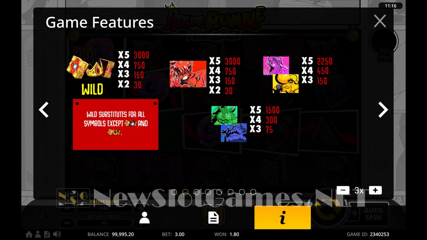 Royal Rumble XtraGacha™ Slot Slot Image in Demo - pic. 5