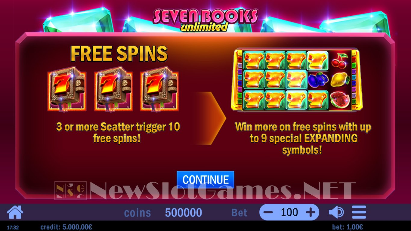 Seven Books Unlimited Slot Demo Image