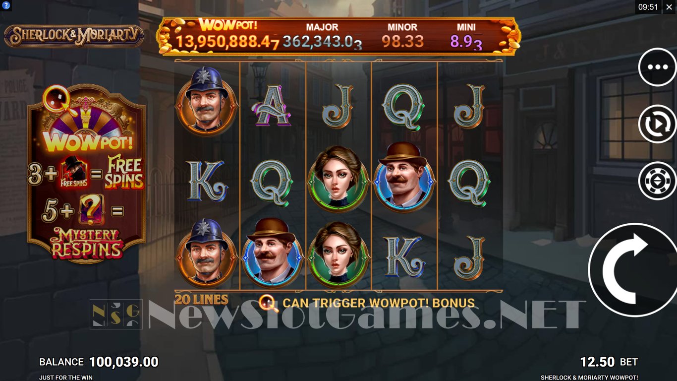 Sherlock and Moriarty WowPot Slot Demo Image