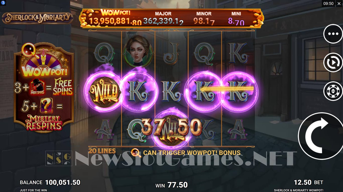 Sherlock and Moriarty WowPot Slot Slot Image in Demo - pic. 2