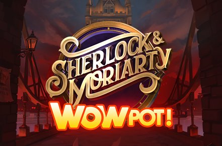 Sherlock and Moriarty WowPot Slot Logo