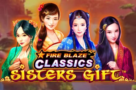 Sisters Gift Fire Blaze Slot Logo