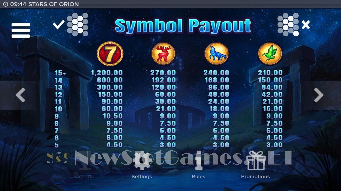 Stars of Orion Slot Slot Image in Demo - pic. 7