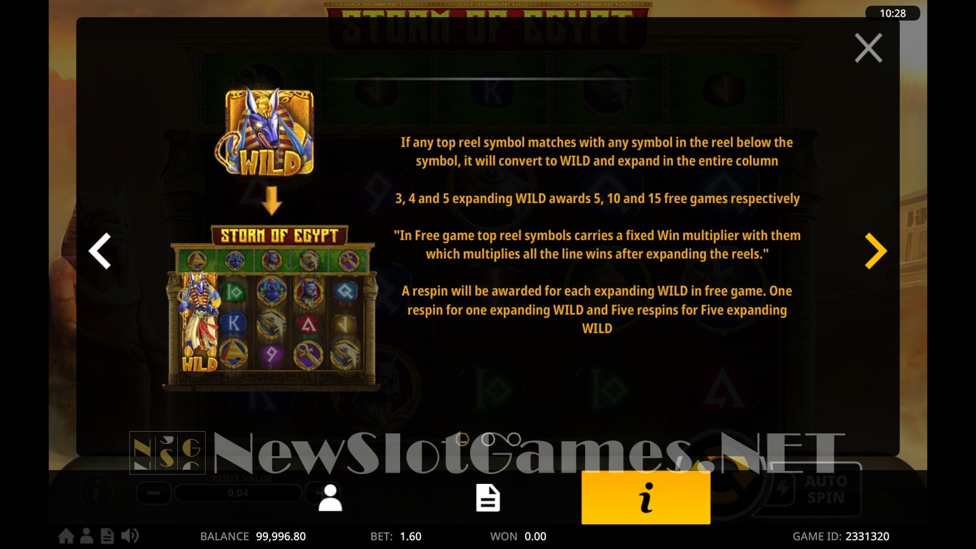 Storm Of Egypt Slot Slot Image in Demo - pic. 4