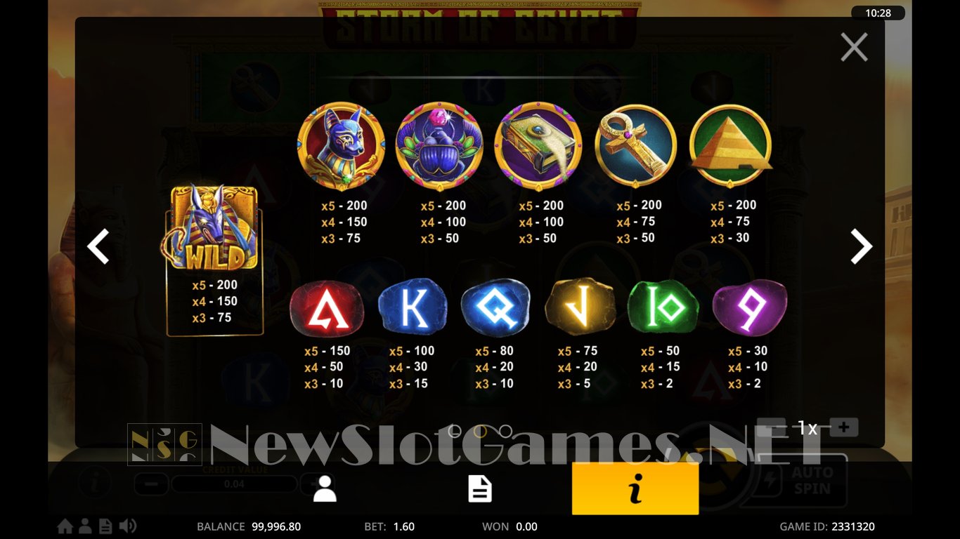 Storm Of Egypt Slot Slot Image in Demo - pic. 5