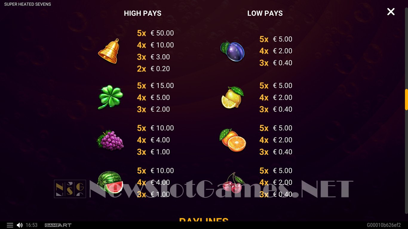 Super Heated Sevens Slot Slot Image in Demo - pic. 5