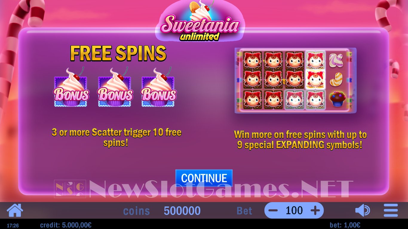 Sweetania Unlimited Slot Demo Image