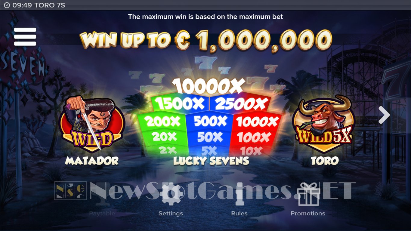 Toro 7s Slot Slot Image in Demo - pic. 3