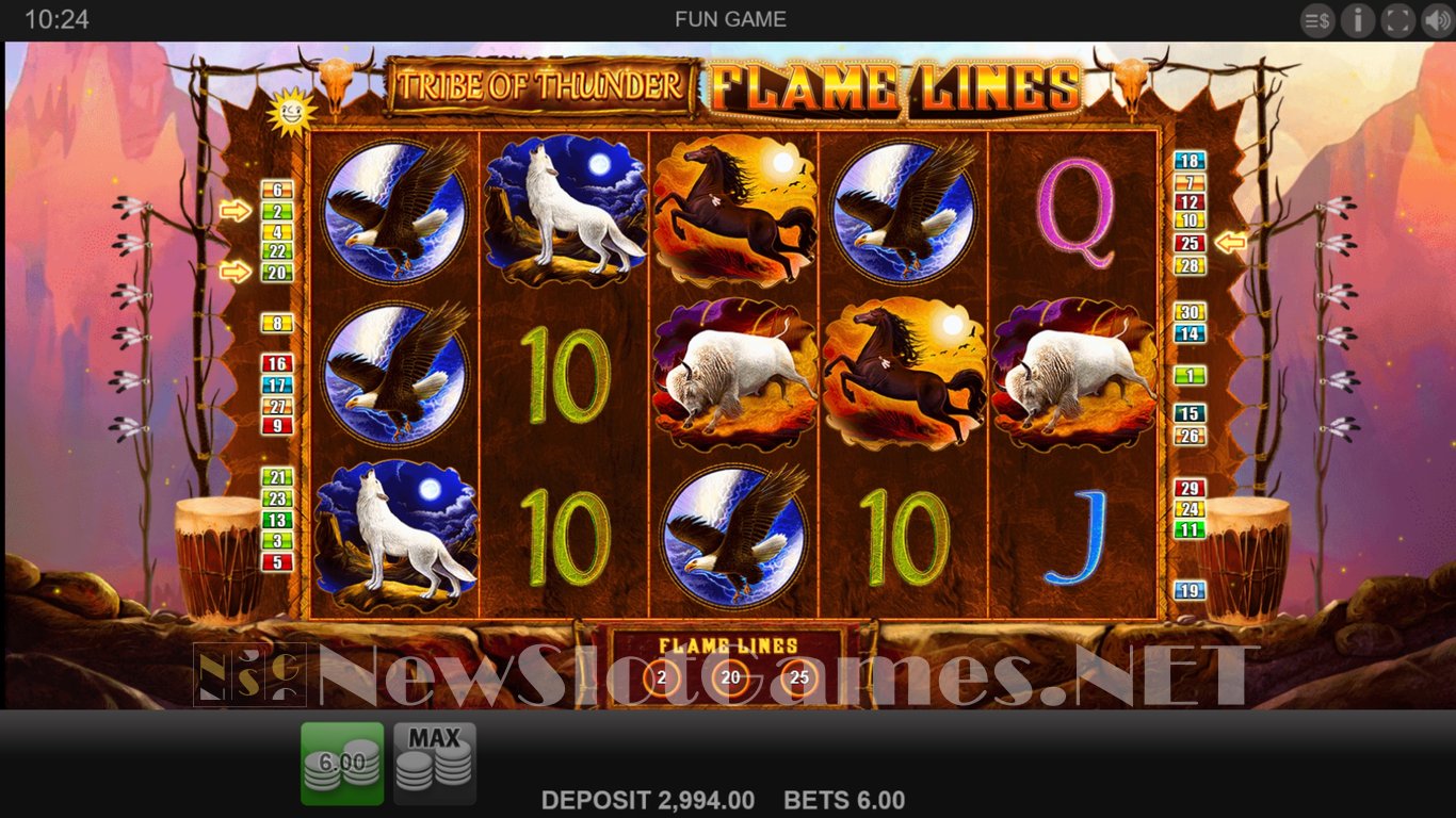 Tribe of Thunder: Flame Lines Slot Demo Image
