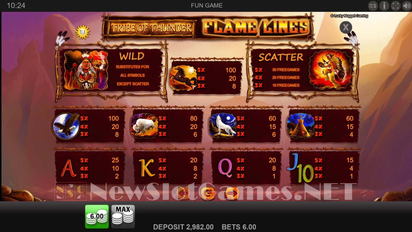 Tribe of Thunder: Flame Lines Slot Slot Image in Demo - pic. 3