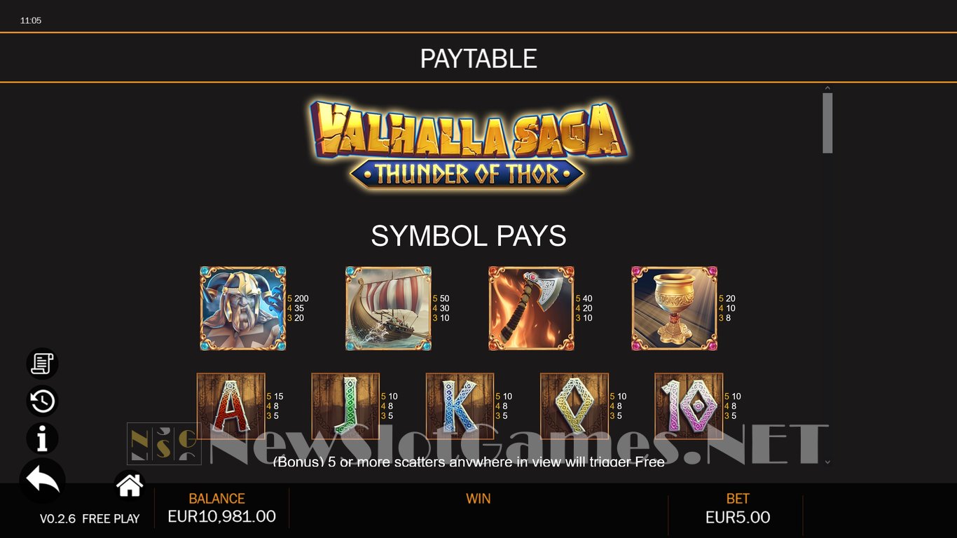 Valhalla Saga Slot Slot Image in Demo - pic. 3