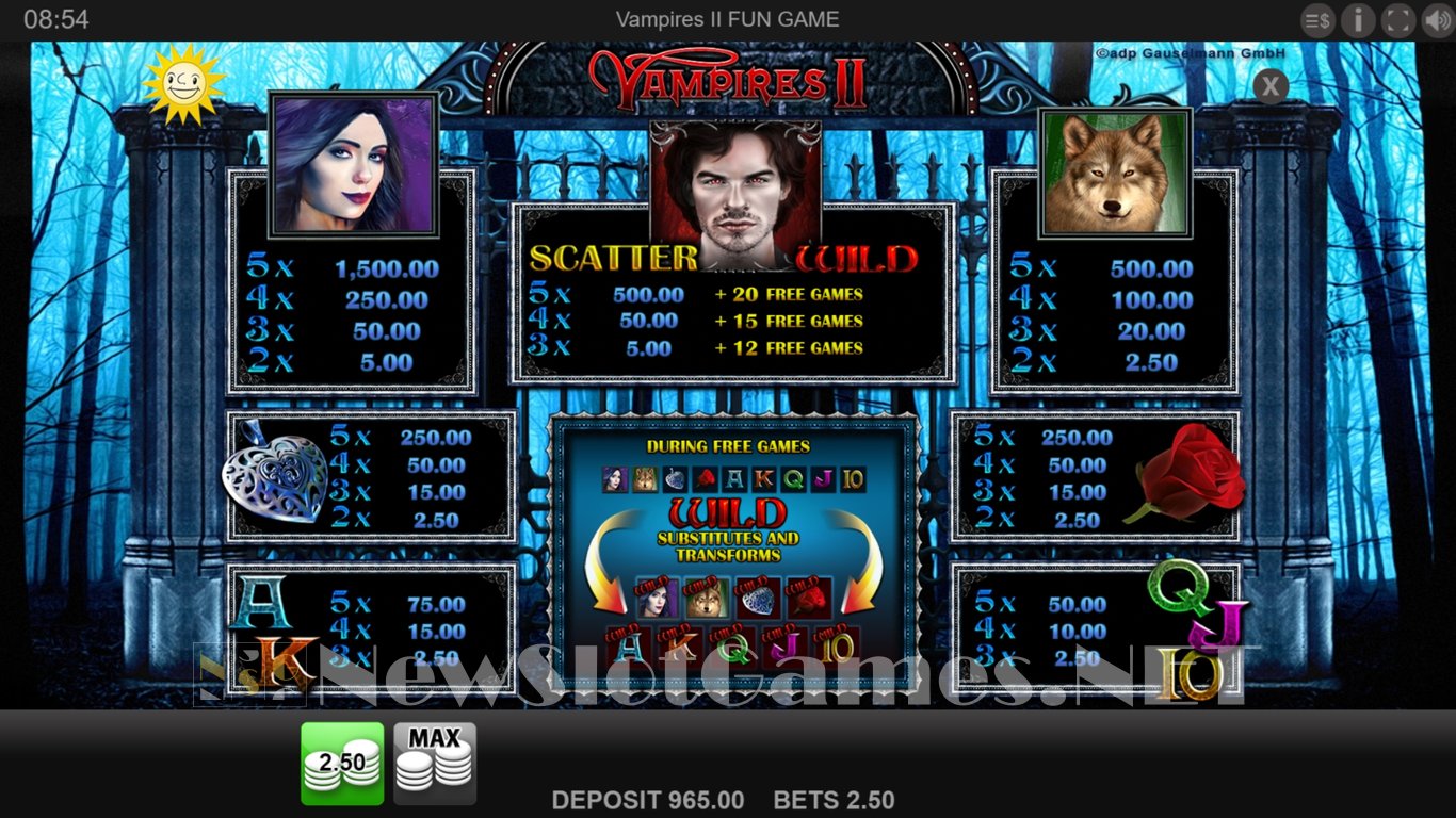 Vampires II Slot Slot Image in Demo - pic. 3