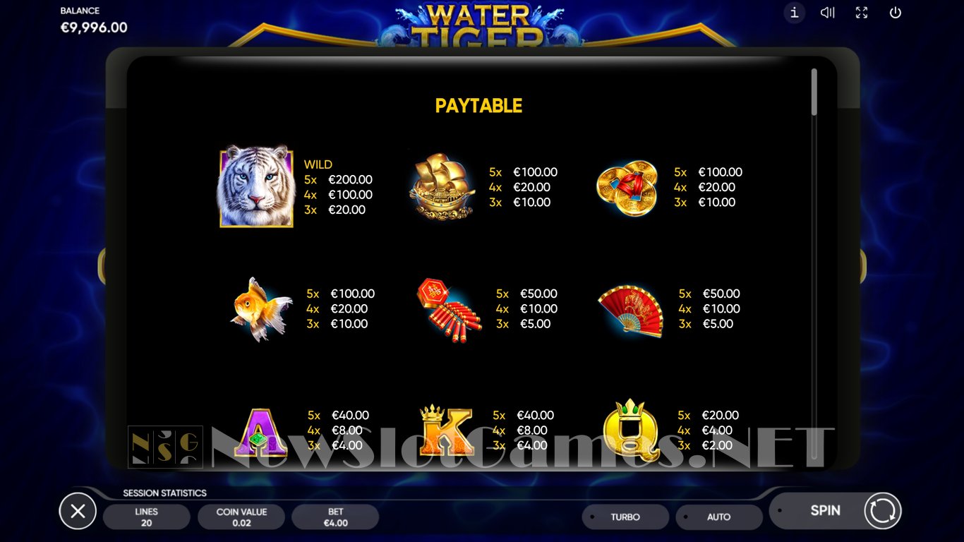 Water Tiger Slot Slot Image in Demo - pic. 3