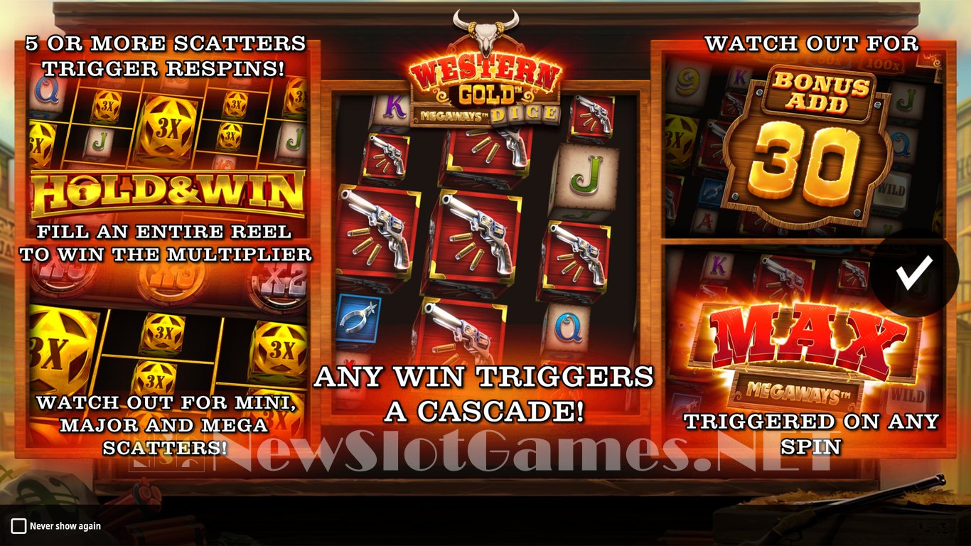 Western Gold Megaways Dice Slot Demo Image