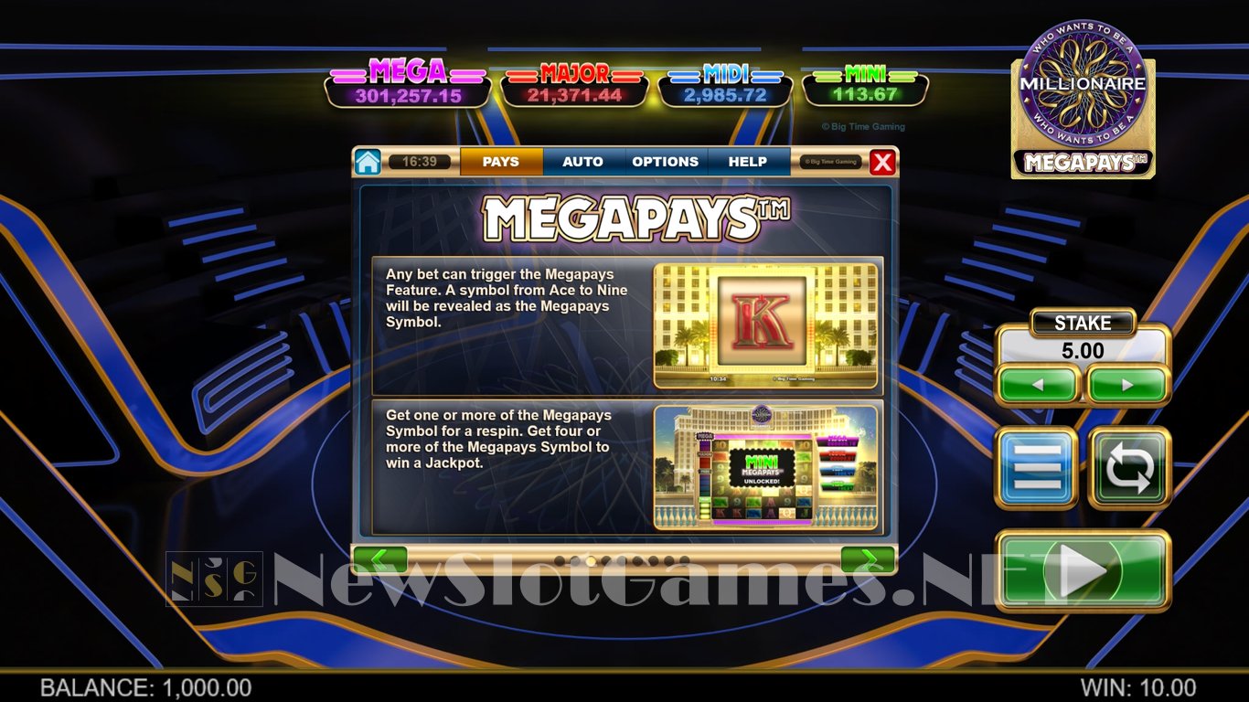 Who Wants To Be A Millionaire Megapays Slot Slot Image in Demo - pic. 5