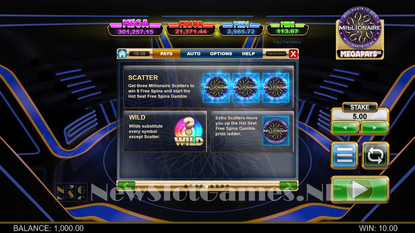 Who Wants To Be A Millionaire Megapays Slot Slot Image in Demo - pic. 6