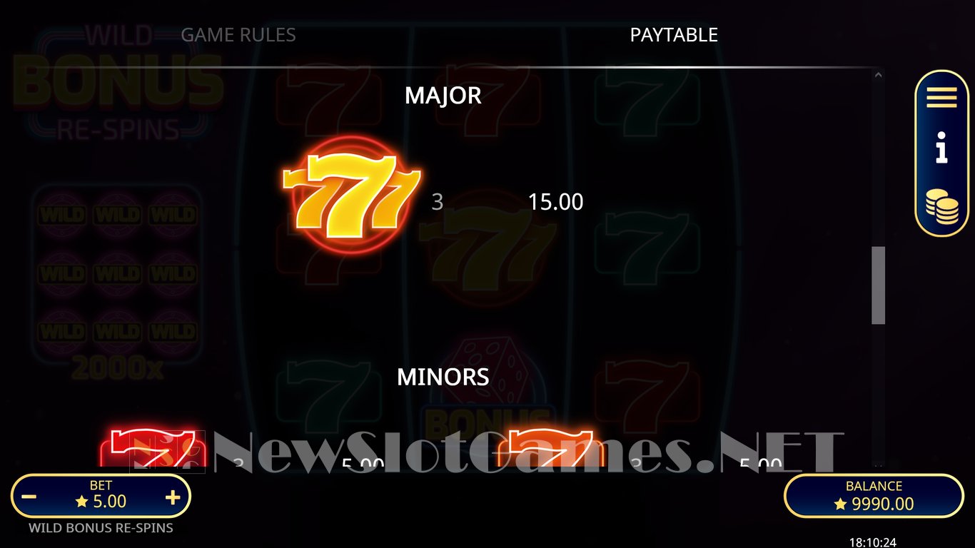 Wild Bonus Re-Spins Slot Slot Image in Demo - pic. 7