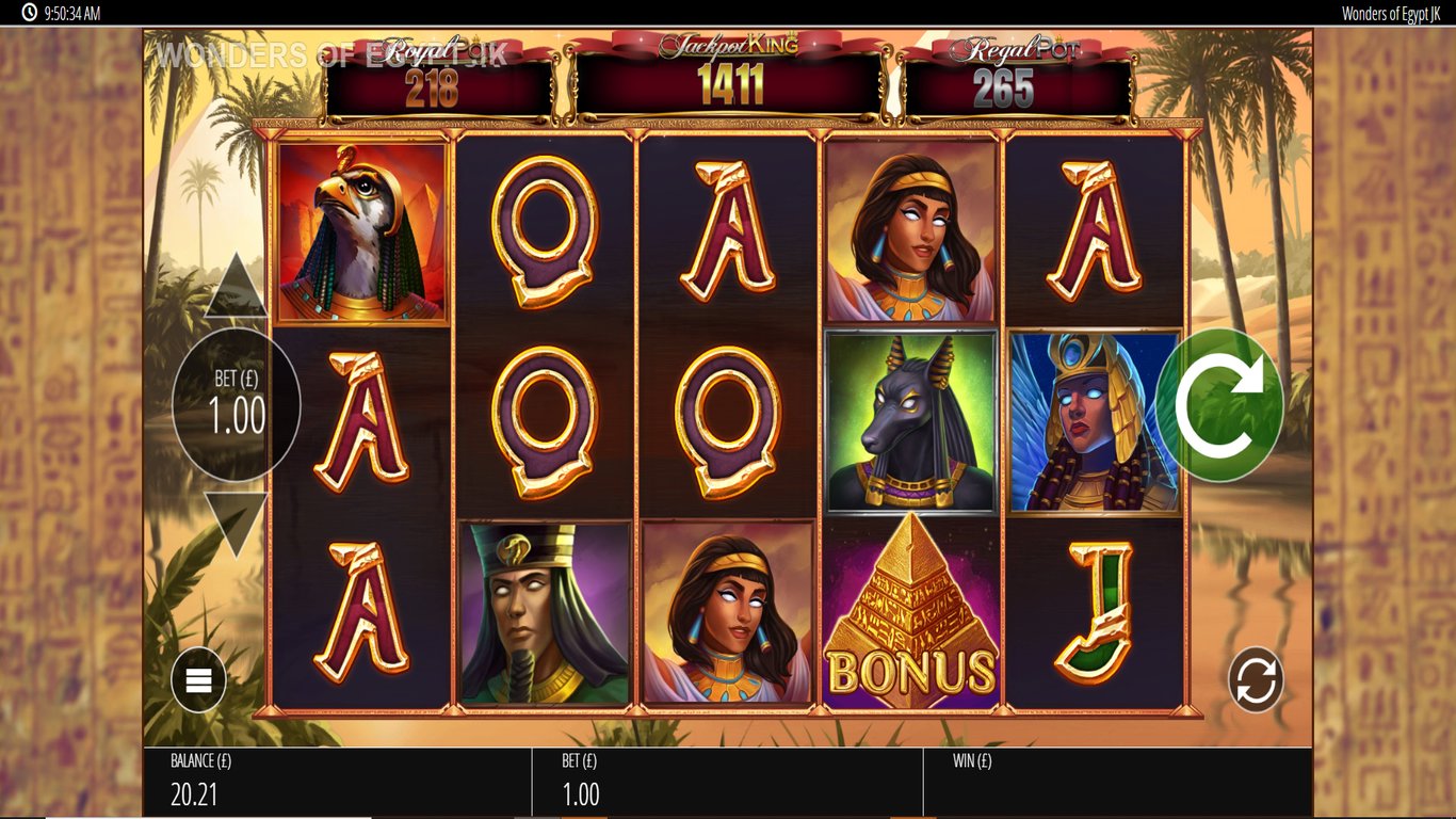 Wonders of Egypt Jackpot King Slot Demo Image