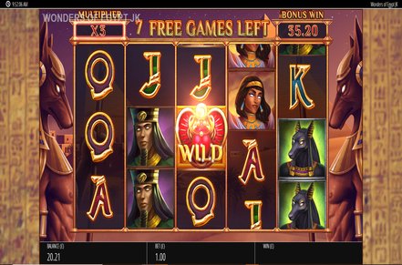 Wonders of Egypt Jackpot King Slot Logo