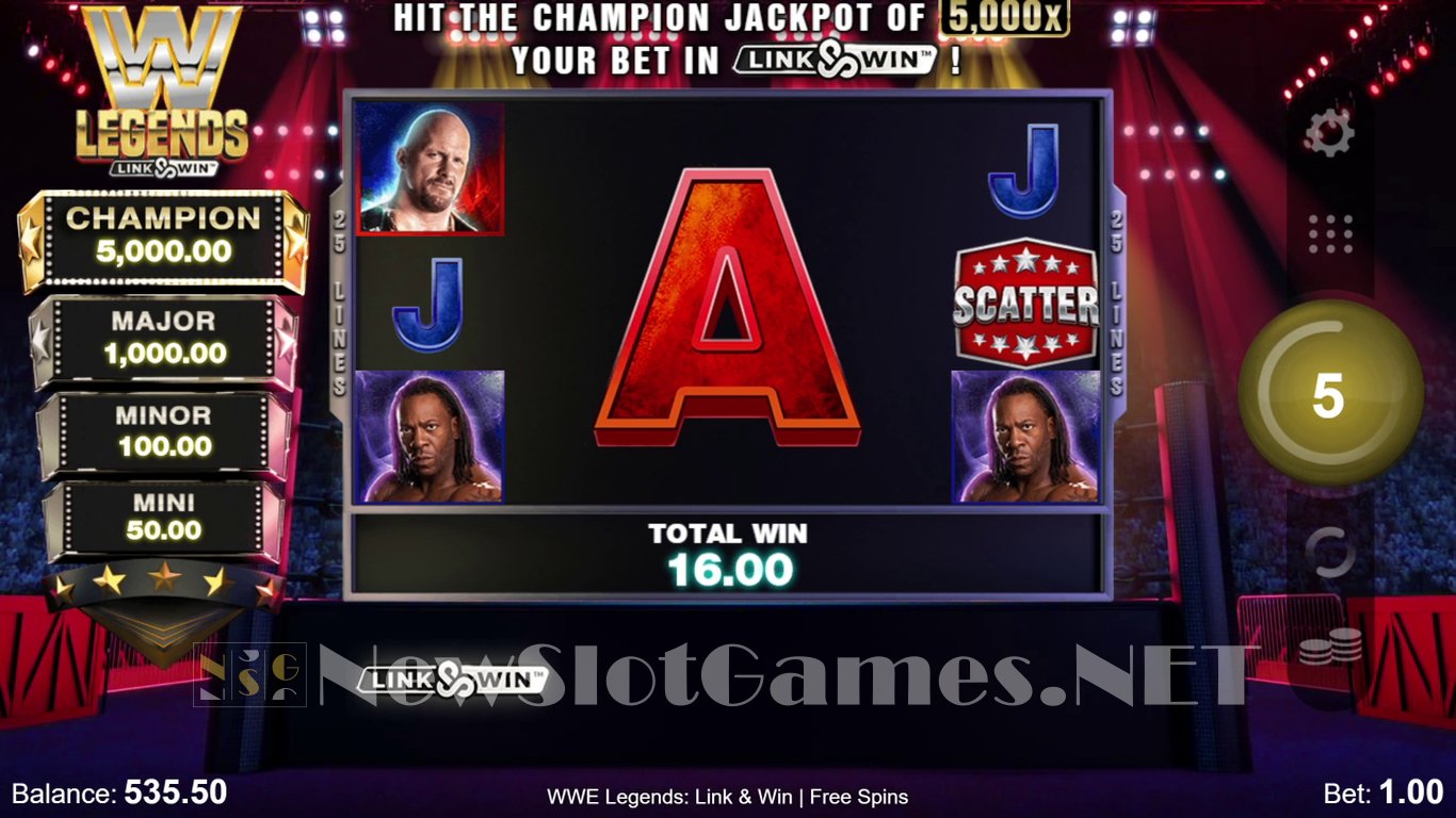 WWE Legends: Link & Win Slot Slot Image in Demo - pic. 10