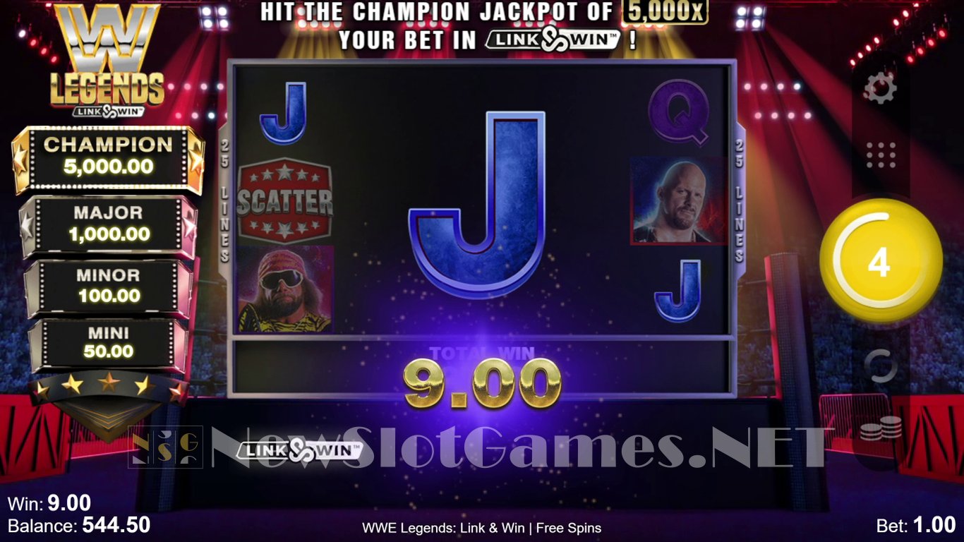 WWE Legends: Link & Win Slot Slot Image in Demo - pic. 11