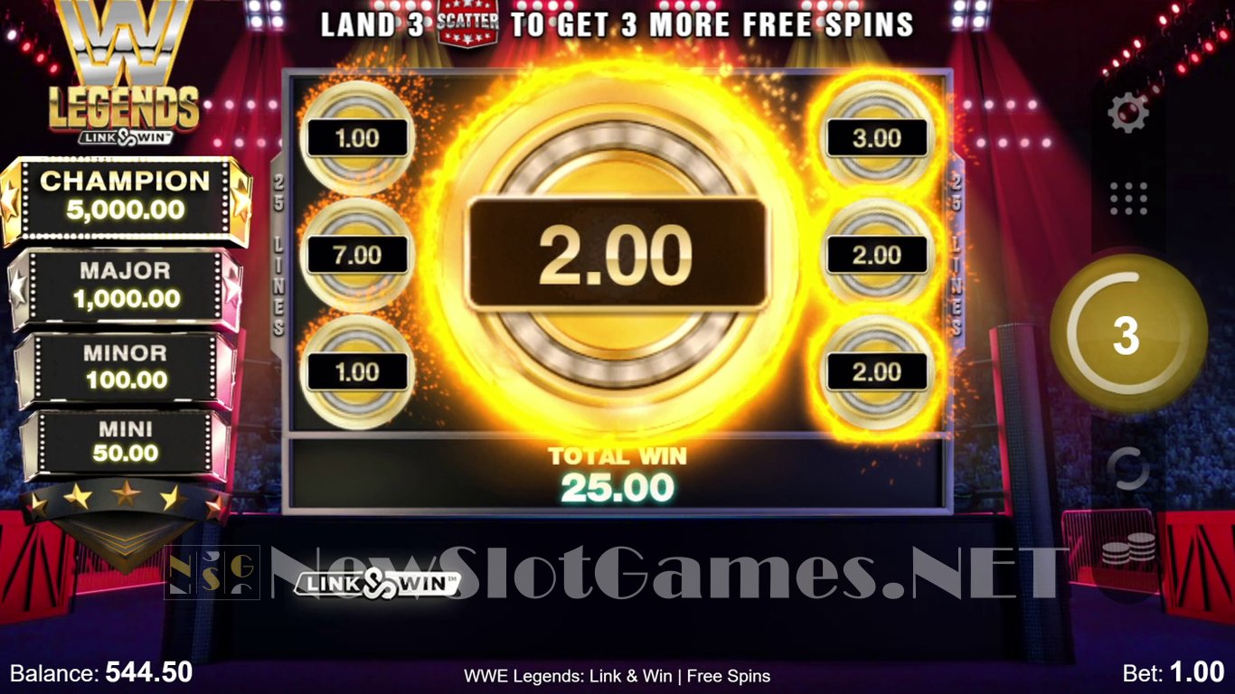 WWE Legends: Link & Win Slot Slot Image in Demo - pic. 13