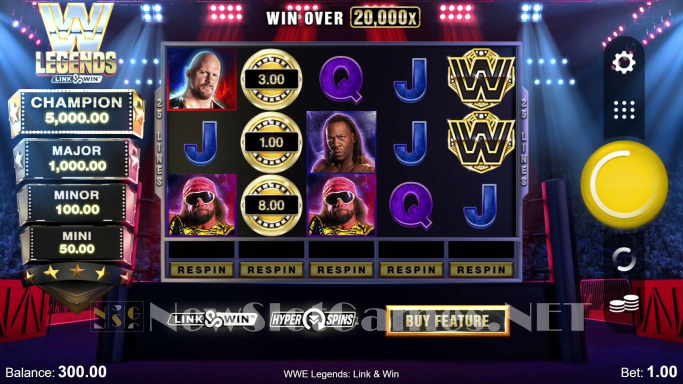 WWE Legends: Link & Win Slot Slot Image in Demo - pic. 2