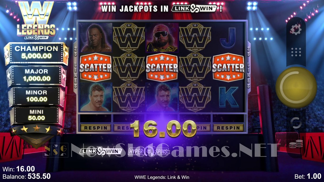 WWE Legends: Link & Win Slot Slot Image in Demo - pic. 7